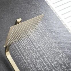 Shower Mixer Taps Shower Set Shower System 3-Function With Rainfall Shower Handheld Bath Tub Brushed Gold -Bathroom Supplies Store 99338373 4