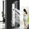 Shower Panel Column Tower LED Shower System With 6 Functions, Unique Powerful Hydromassage And Bidet Tap Shower Tower Wall Mounted Brushed Nickel 1 Shower Panel Column Tower LED Shower System With 6 Functions, Unique Powerful Hydromassage And Bidet Tap Shower Tower Wall Mounted Brushed Nickel -Bathroom Supplies Store 99338385 1