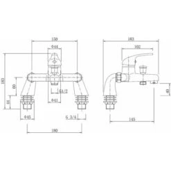 Essentials Bath Shower Mixer Tap -Bathroom Supplies Store 9976205 5