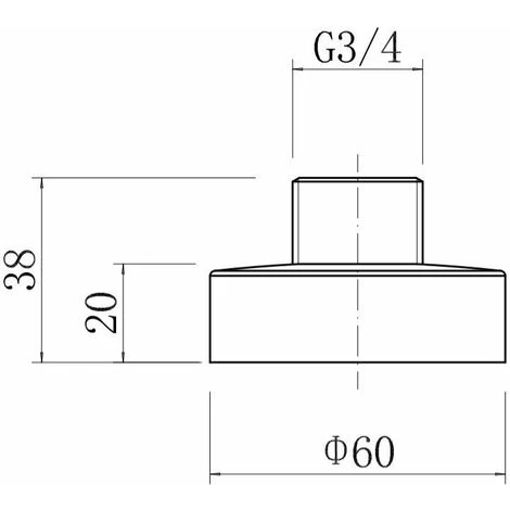 Architeckt Shower Bar Valve Easy Wall Fixing Kit Round Solid Brass 4 Architeckt Shower Bar Valve Easy Wall Fixing Kit Round Solid Brass - Image 2