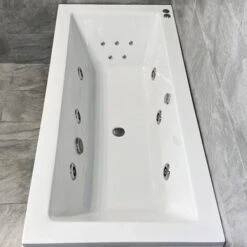1800 X 800mm Whirlpool Acrylic Spa Bath - 6 Jet / 11 Jet With Light Option, 6 Jets -Bathroom Supplies Store 99955515 3